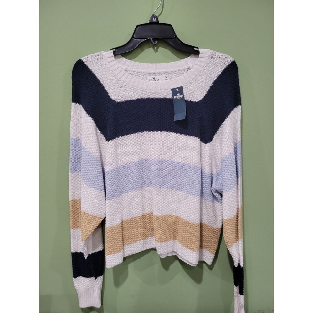 NWT Hollister co. Striped Sweater size MEDIUM